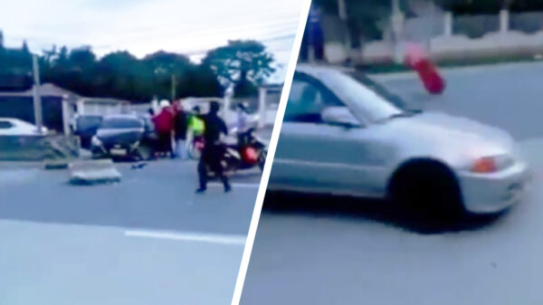 Achterlijke snelheidsmaniak kan eerder ongeluk nog net ontwijken