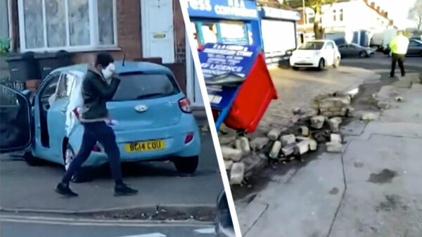 Ouch. 70-jarige opa verliest controle en crasht 6 keer binnen 60 seconden