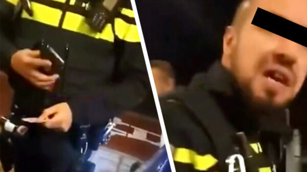 Agent pikt grote smoel van dit irritante straatschoffie niet