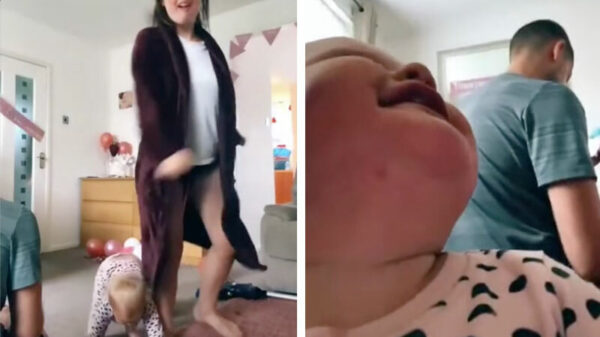 Kleine party animal gaat keihard los met moeders