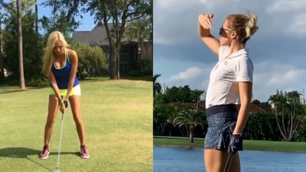 Golfswings van appetijtelijke chicks helpen je de week door te komen