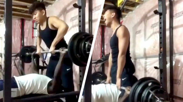 Deze bankdrukker heeft duidelijk de verkeerde spotter uitgekozen