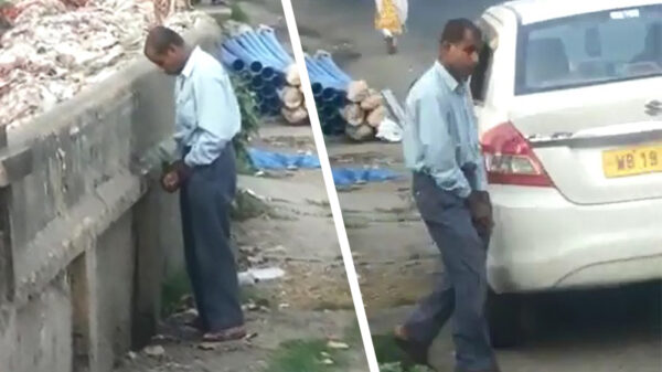 Chauffeur frist zichzelf even op na een lange, vermoeinde rit