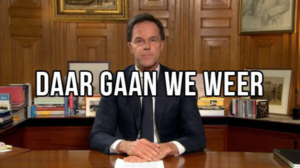 Jullie zijn af: Rutte spreekt ons vanavond 19:00 toe vanuit het torentje