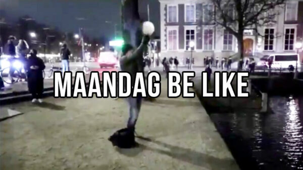 Protesttrommelaar bij het Torentje van Mark Rutte had gisteren zijn dag niet