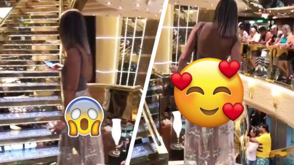 Deze dame geeft het begrip 'luchtig jurkje' een nieuwe betekenis