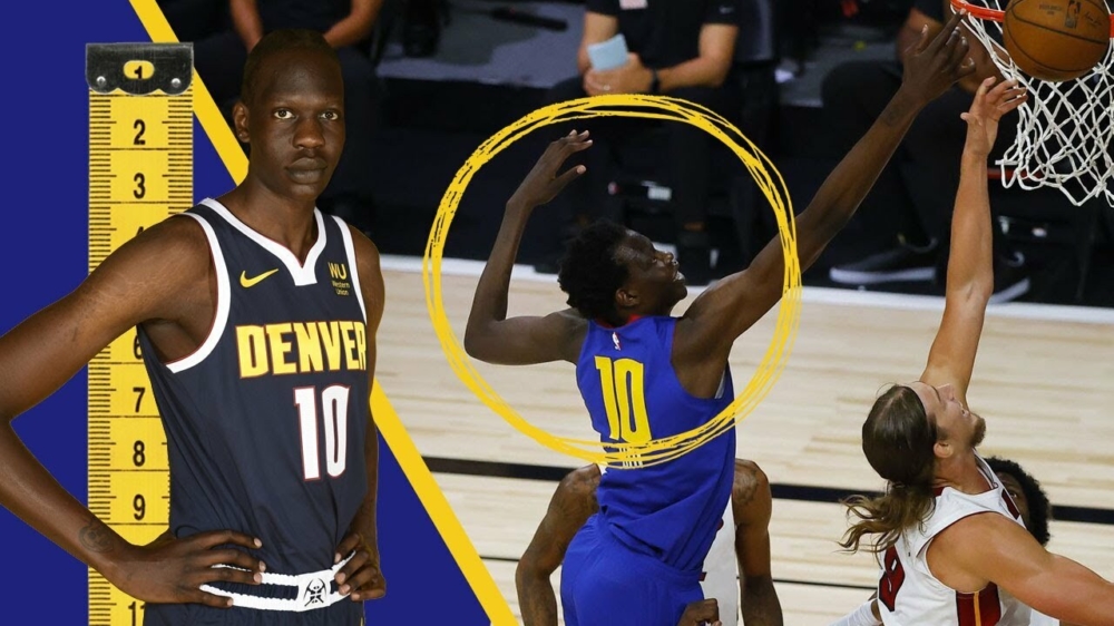 NBA-basketballer genaamd Bol Bol is behoorlijk lang lang