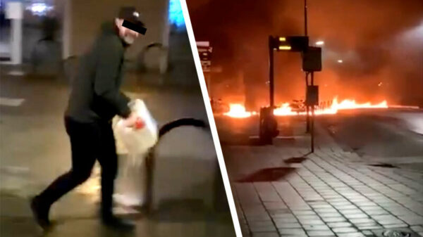 Pyromaan met jerrycan zet straat Wijk bij Duurstede in lichterlaaie