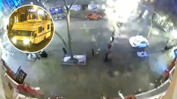 CCTV-camera legt het moment van explosie in Nashville vast