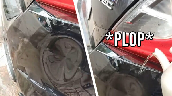 Lifehack: om een deuk te verwijderen heb je alleen heet water nodig