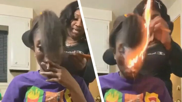 Ondertussen bij de thuiskapper: juffie steekt iets meer aan dan d'r pretsigaret