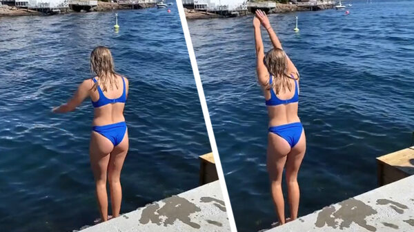 Schoonspringster verdient een plezierig applausje na haar prestatie