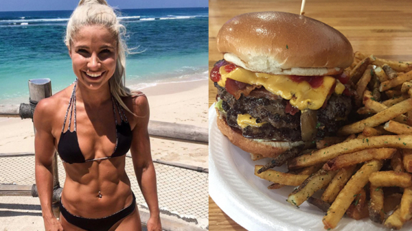 Strakke fitgirls en vette hamburgers blijken een perfecte combinatie (3)