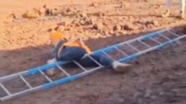 Het trucje met de ladder eindigde op de grond
