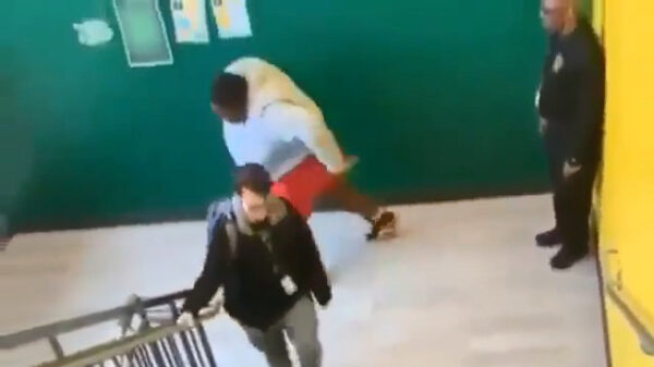 Dikzak probeert een aantal treden over te slaan