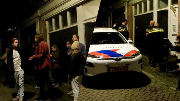 Buurman pislink op Amsterdamse studenten die een gezellig huisfeestje geven