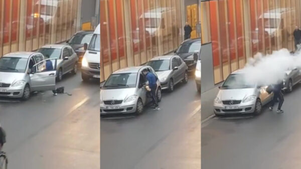 Antwerpse roadrage wordt heerlijk afgemaakt met een brandblusser