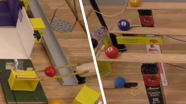 Dit is de meest onbevredigende Rube Goldbergmachine aller tijden