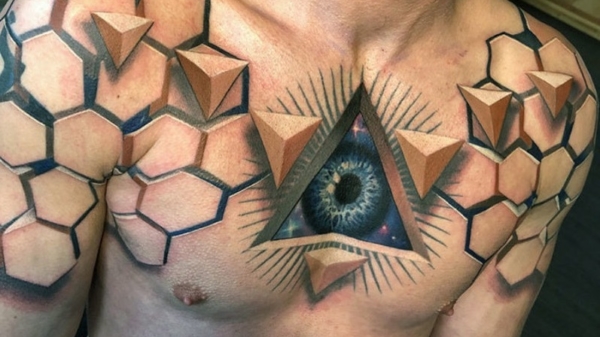 Liefhebbers van 3D-tattoos komen volledig aan hun trekken