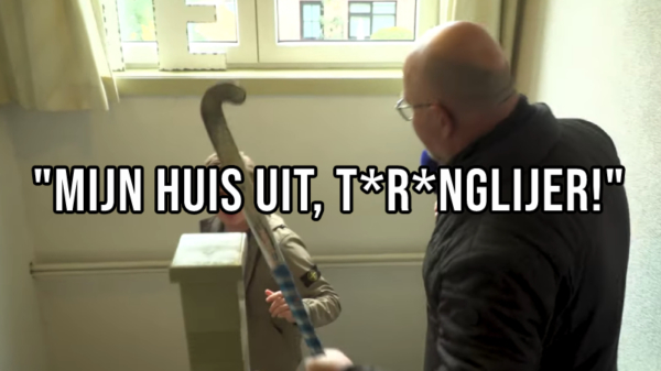 Eindbaas Gert (58) ramt inbreker het huis uit met een hockeystick