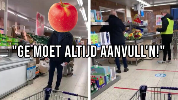 Gezellig bij de Belgische Aldi: "Ge moet de Jonagolden aanvullen!!1111"