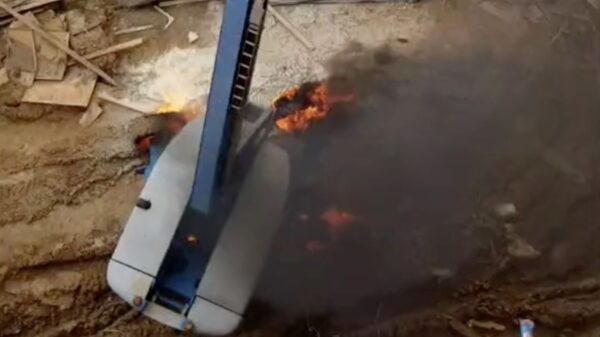 Voor deze hoogwerker was het ook een typische maandag