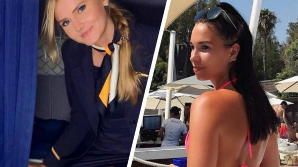 35 stewardessen in uniform en natuurlijk ook in hun comfortabele thuiskloffie