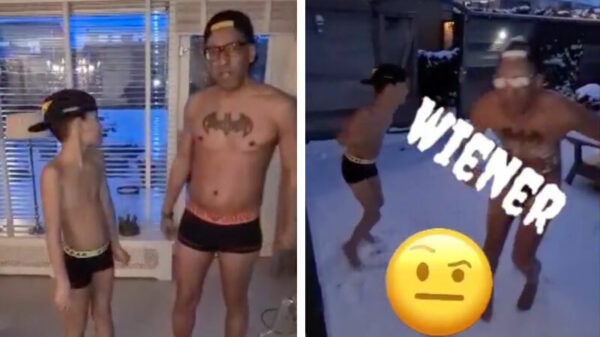 Buren Darkraver krijgen spontaan een trauma van zijn ijskoude #ButtNakedSnowChallenge