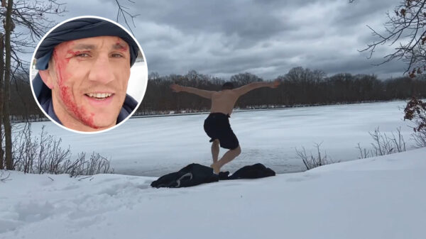 UFC-vechter Merab Dvalishvili kan naar het ziekenhuis als hij in een bevroren meer duikt