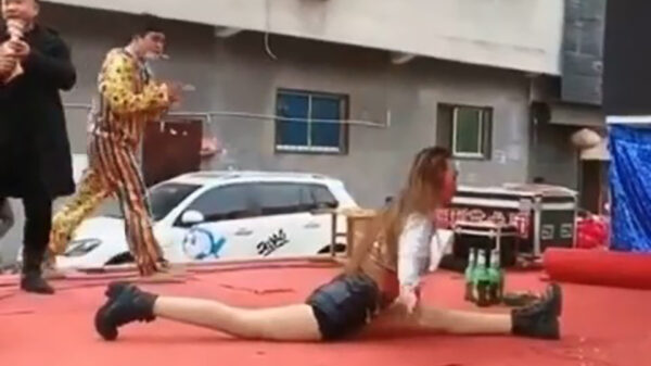 Deze spagaat voelt ze nog wel even