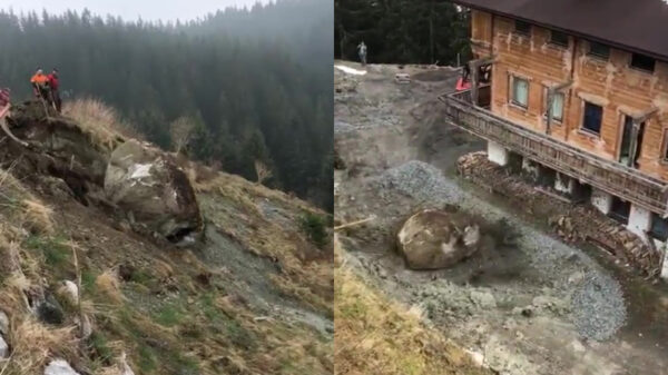 Hotel kan na vallende rots al zijn raampjes vervangen