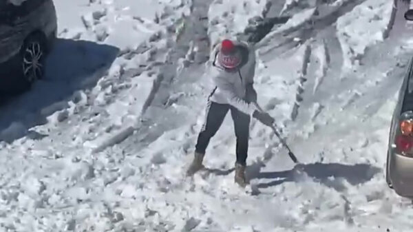 Soms heb je gewoon geen zin in sneeuwschuiven