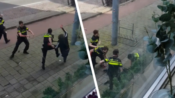 Politie Oosterbeek werkt inbreker met een keurige tackle vakkundig naar de grond