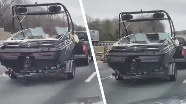 Nope, dit is niet de meest ideale manier om je boot te vervoeren