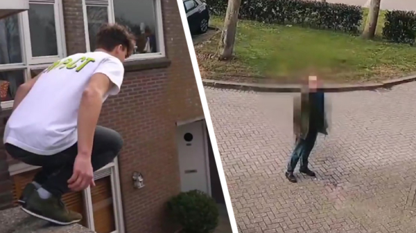 Nederlandse freerunners krijgen te maken met pissige buurtbewoner