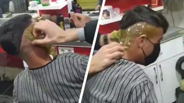 Je kop laten waxen is duidelijk heel erg pijnlijk