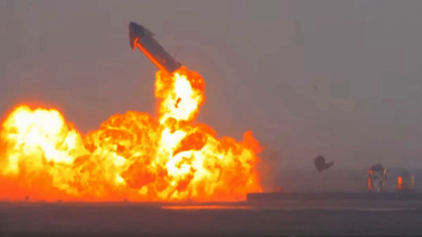 Raket SN10 van SpaceX explodeert 10 minuten na succesvolle landing