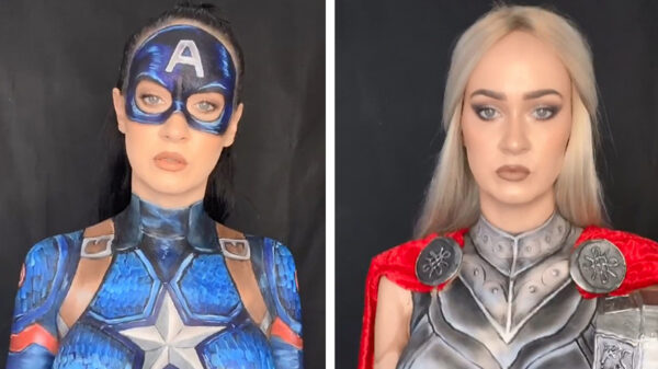 Bodypaintartiest Marina Eloise is fan van de Avengers en wij van haar!