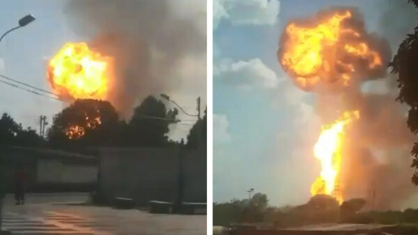 Dikke explosie in Venezuela als een gaspijp de fik in gaat