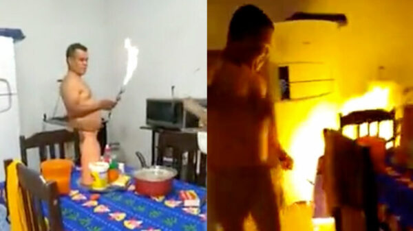 Welkom bij de eerste test van papa's zelfgemaakte benzinebrander