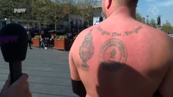 Overmoedige Willem II-fan heeft alvast een tatoeage van de beker