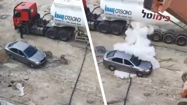 Automobilist heeft na ongelukkige actie een ontzettend stoffige offday