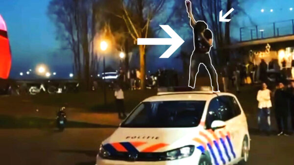 Bink uit Venlo gebruikte politieauto als trampoline en wordt keurig aangehouden