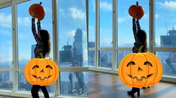 Oeps, mevrouw heeft een klein ongelukje tijdens het 'influencen'