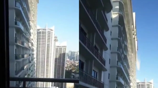 Stelletje toeristen vermaakt zich prima tijdens aardbeving Filipijnen