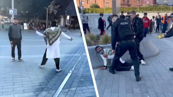 Messenzwaaier bij station in Birmingham naar de grond gewerkt met taser