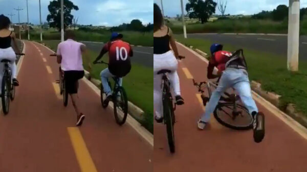 Indruk maken op de vrouwtjes eindigt onvrijwillig op het asfalt