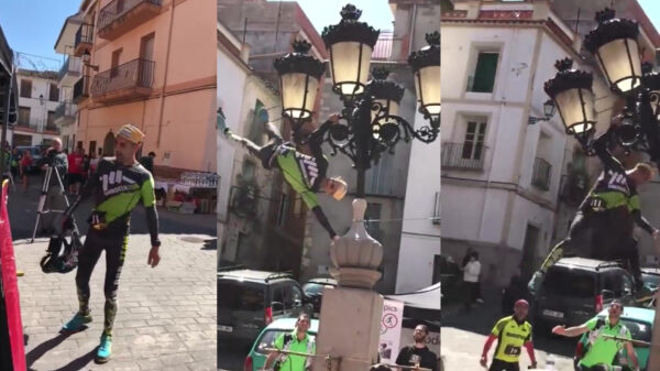 Patsertje hard op zijn bek omdat straatverlichting niet stevig genoeg blijkt