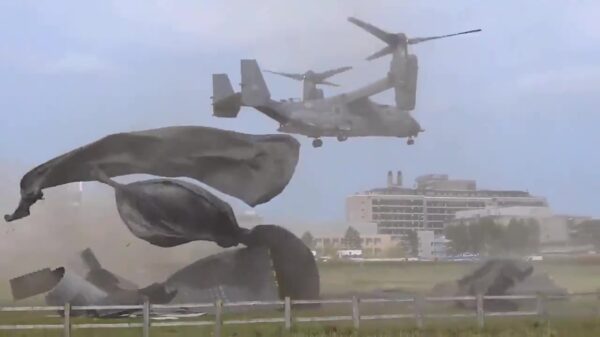 Het heliplatform bleek niet bestand tegen het geweld van een CV-22B