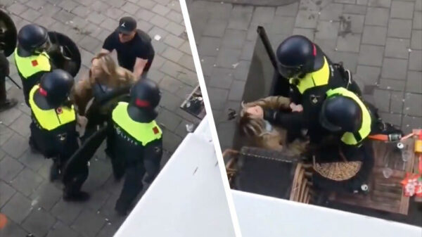 Ook in de Jordaan greep de ME in nadat er werd gevochten en met flessen werd gegooid